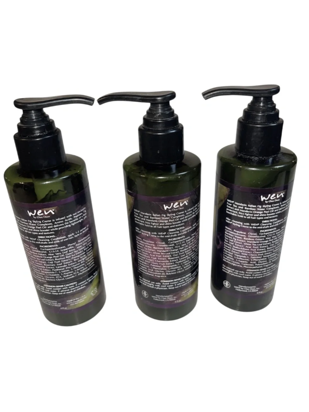 WEN by Chaz Dean Mandarin Italian Fig Restorative Styling Creme Cream 6 oz Lot